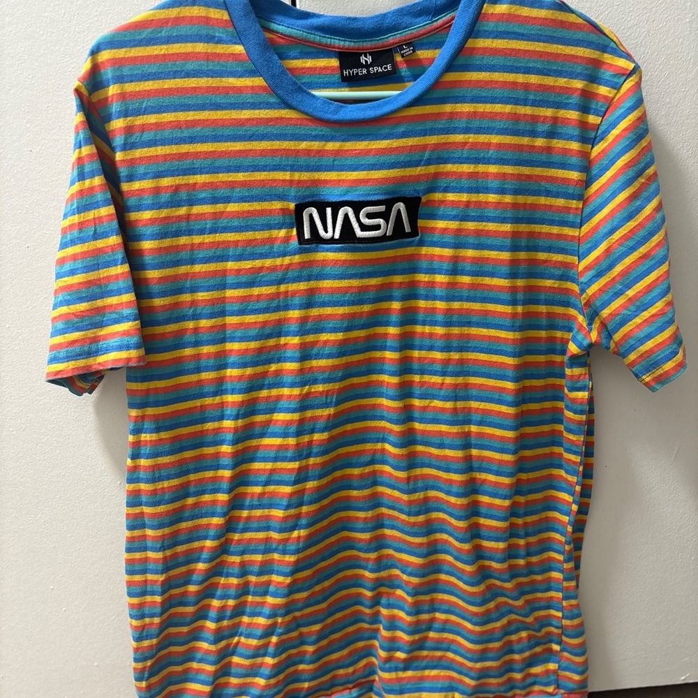 Striped NASA Tee - Multicolor